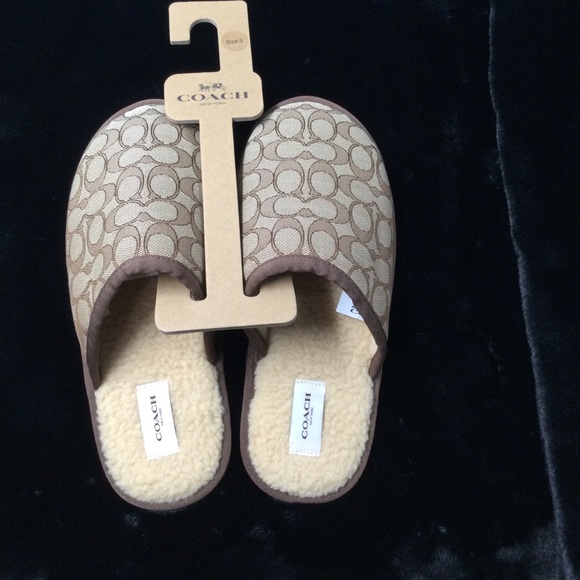 MEN’S COACH KHAKI SIGNATURE SLIPPER/LOGO - Picture 6 of 12